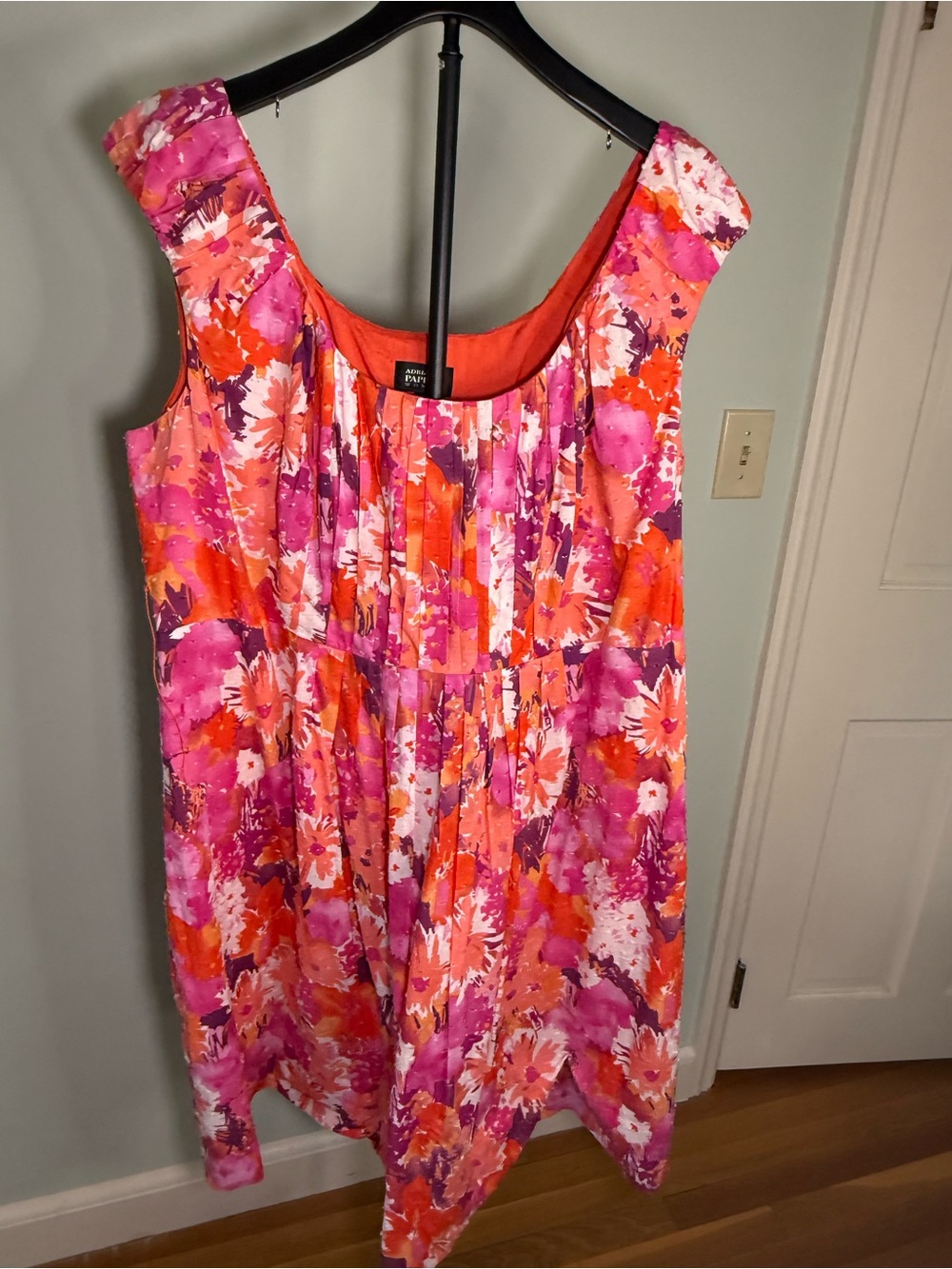 Adrianna Papell - Pink & Orange Floral Casual Dress - 22W